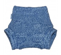 Мериносовые штанишки из валяной шерсти двухслойные. Синие